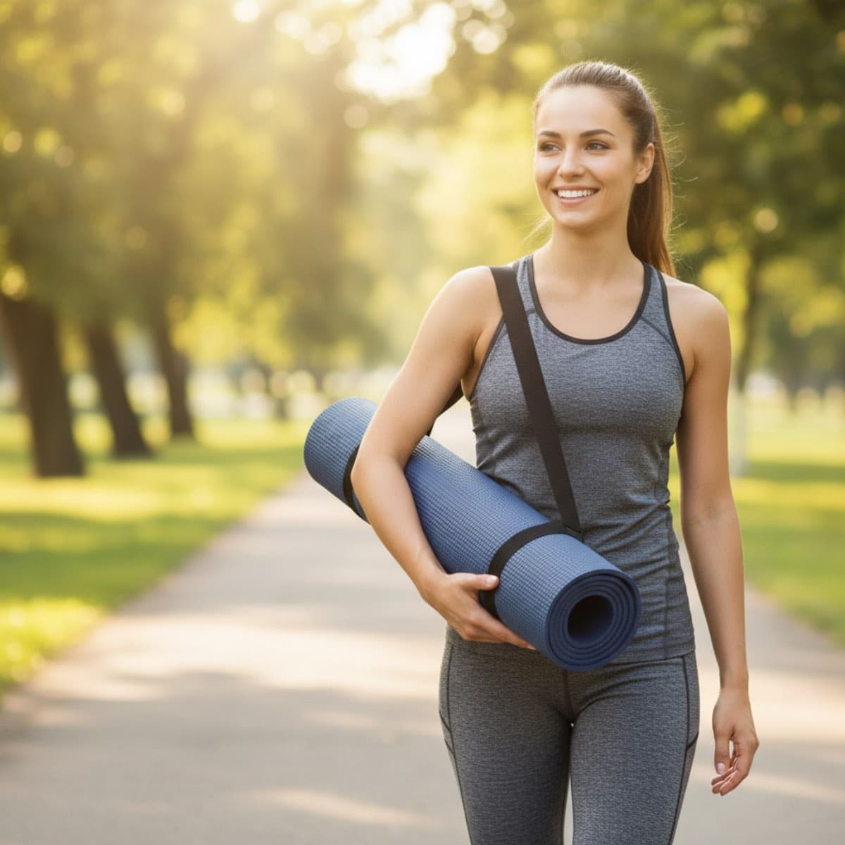 Tapete Antiderrapante para Yoga con Agarradera